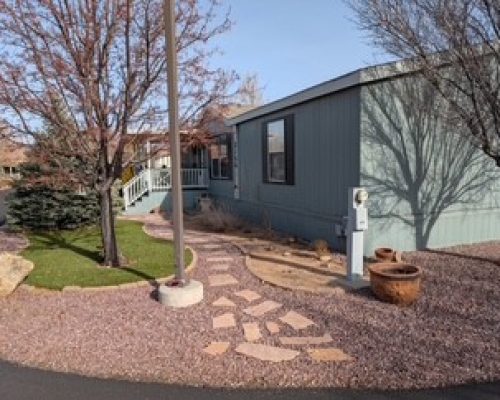 #2156 Turf & Slate walk way in with shaded Trees