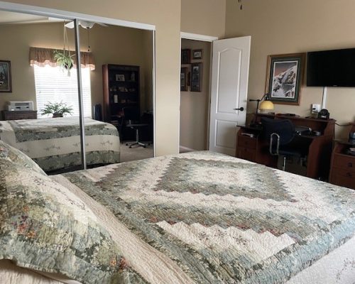 #2240 Guest Bedroom with large sliding mirrowed Closet