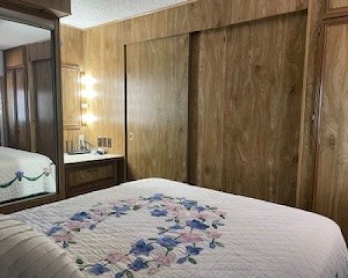 #62 Bedroom, Mirrored Sliding closet & cosmetic nook.